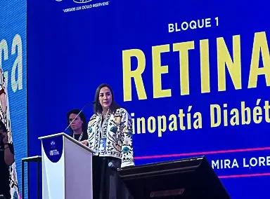 La Dra. Ximena Mira expone sobre retinopatía diabética en el Bloque 1 del simposio oftalmológico en Querétaro